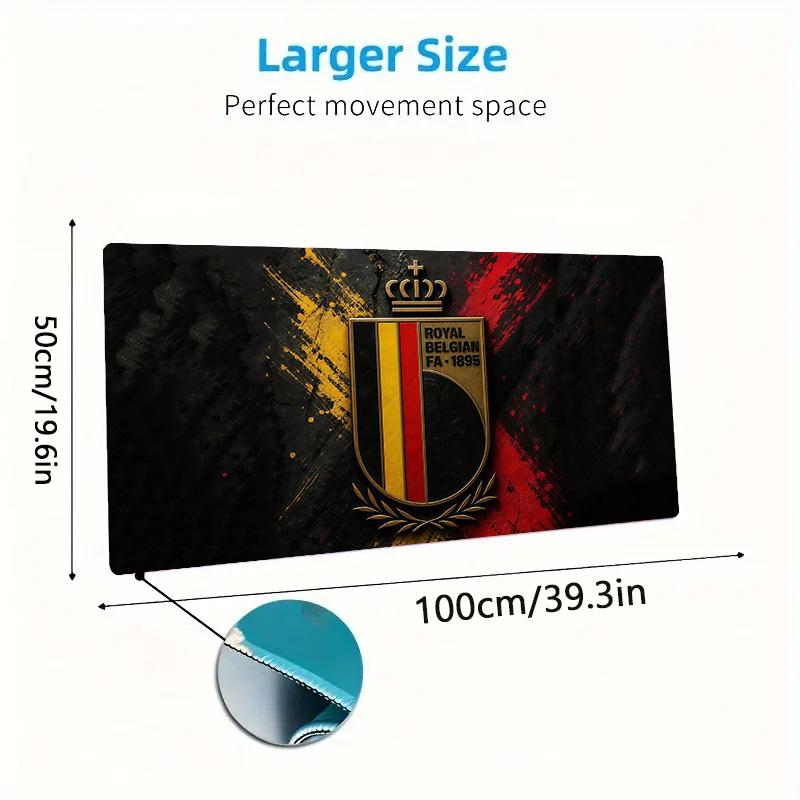 Belgium National Football Team Print  Cushion Non-slip Laptop Tablet Big Mousepad XXL Mat Mini PC Playmat With Lock edge