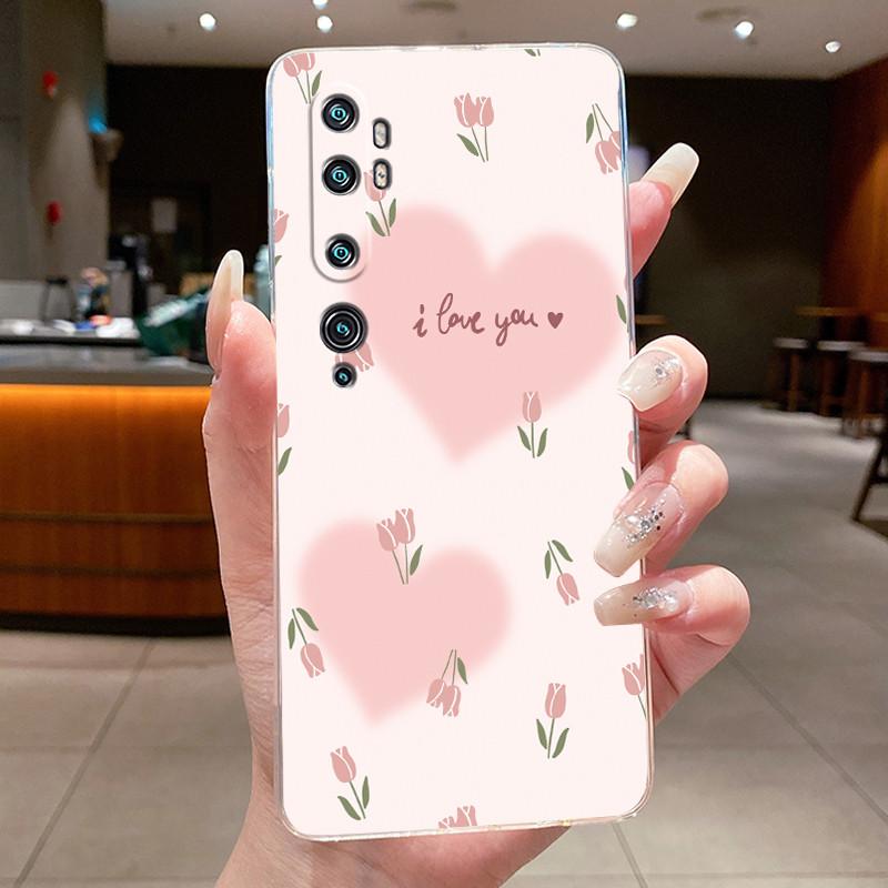 Phone Case For Xiaomi Mi cc9 Pro/Mi Note 10/Mi Note 10 Pro Butterfly Bow Protective Casing Transparent Soft Silicone TPU Cover