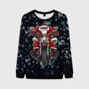 Autumn Winter Men Women Long Sleeved Santa Claus Creative Printed Comfortable Round Neck Casual Loose Hoodie