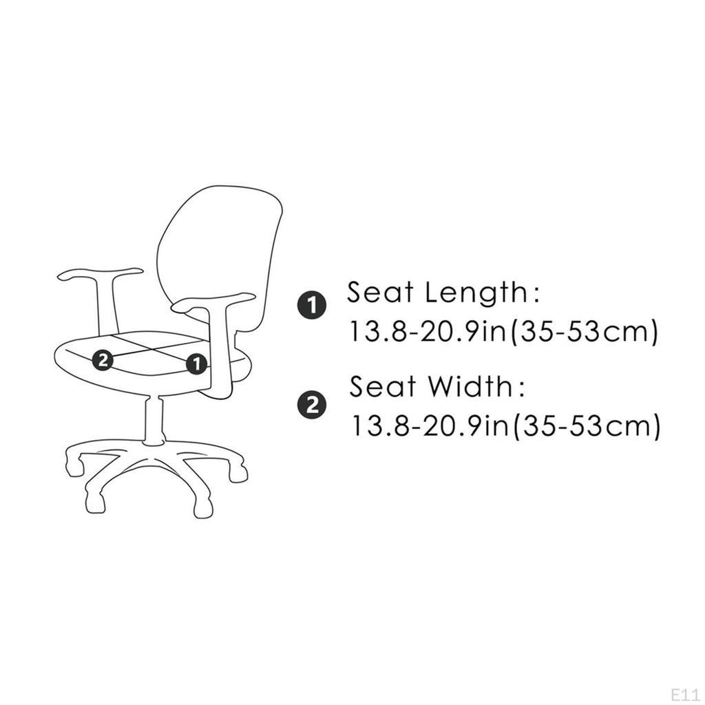 Cover for Office Chair, Removable, Elastic, Swivel, Parties And Dining Areas