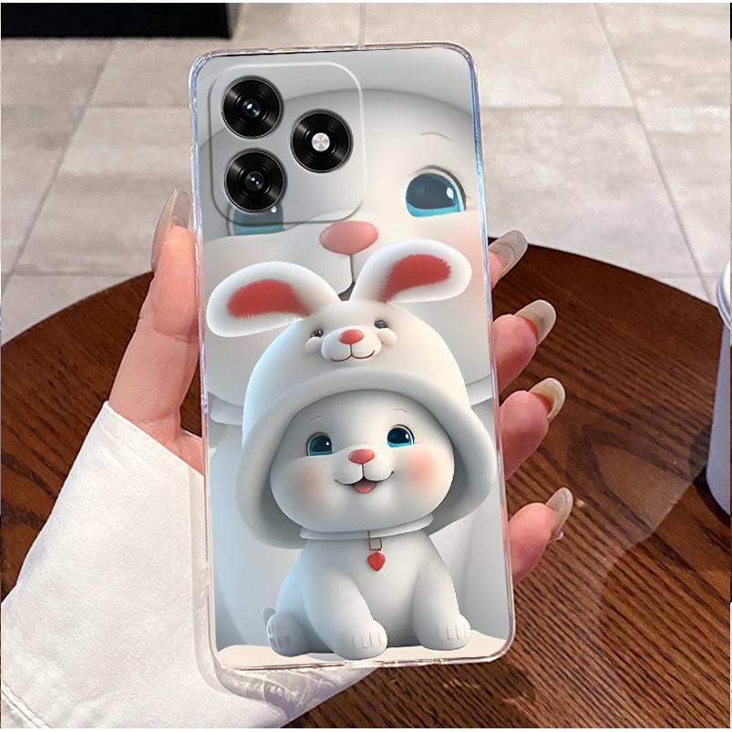 For Honor X5c Plus Casing Clear Luxury Cute Love Rabbit Funny Cool TPU Soft Silicone Phone Case HonorX5c X 5C Plus 4G Back Cover