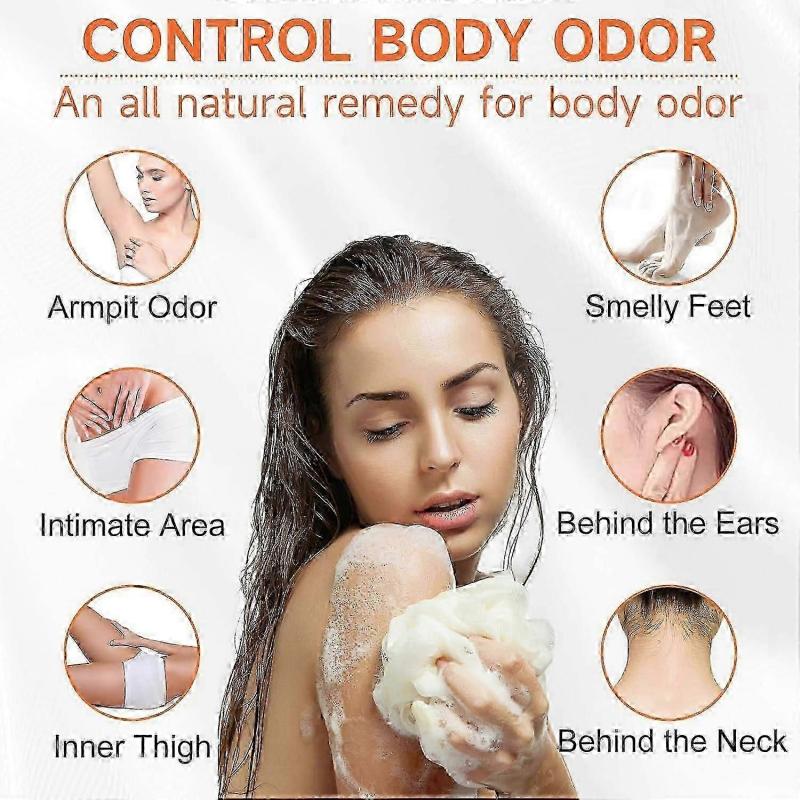 Kaki Seifenstück zur Körpergeruchskontrolle, Natürliches Deodorant Körperseifenstück gegen Alterungsgeruch, Entfernt Nonenal-Körpergeruch, Organische Beseitigung von Körpergeruch