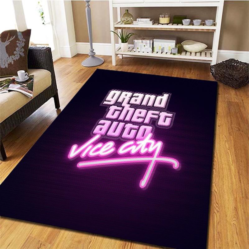 Gta Vi Vice City Carpet Rug For Living Room Bedroom Home Sofa Decoration Kids Play Nonslip Floor Mat
