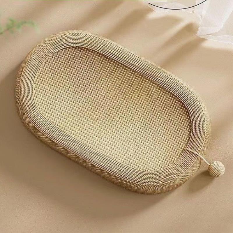Full Sisal Cat Scratching Board, Cat Self-hi Toy Oval Cat Nest, Sword Hemp Rope, Thickened Claws, Resistant To Scratching, No Crumbs