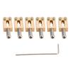 Musiclily Ultra Brass Bridge Saddles for ST Telecaster Electric Original Color of 10.5mm Strat/TL Guitars, (Set 6)