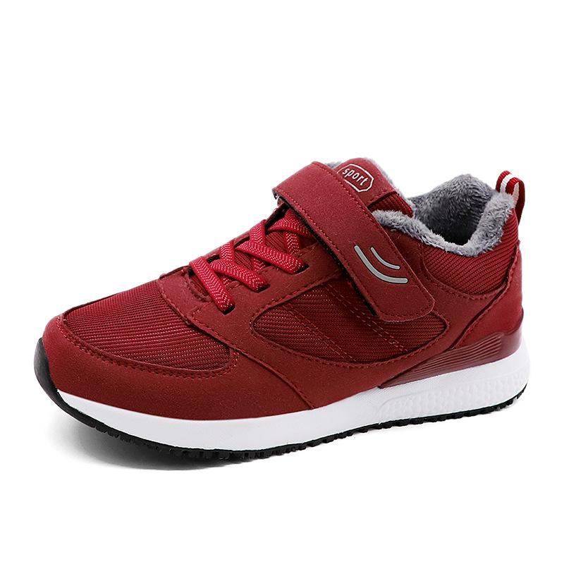 

Удобная женская обувь для ходьбы 2024 года: Модные, легкие, на липучках и с мягкой подошвой для людей среднего и пожилого возраста size 38 красный