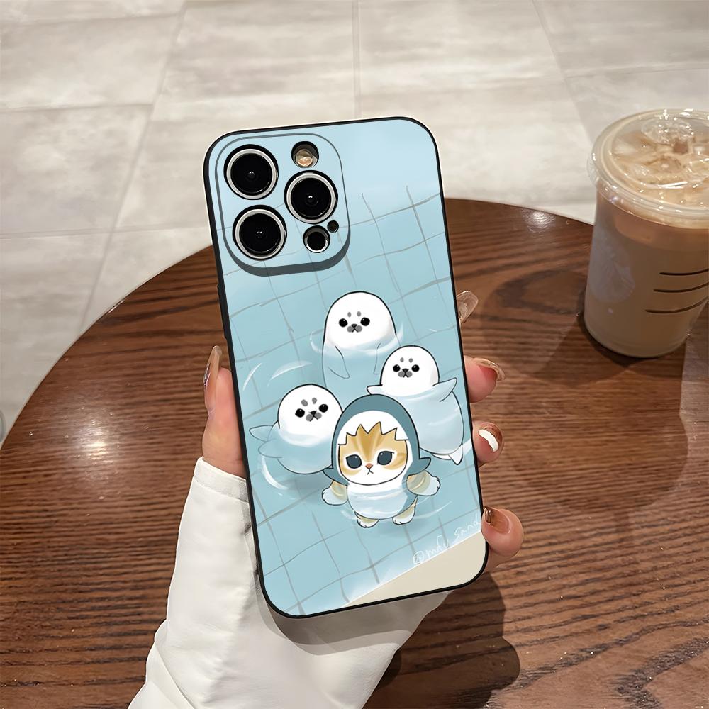 

Cute M-Mofusands Cat Phone Case For 15 Pro Max Iphone 17 Air 14 Plus 12 16 13 Mini 11 Xr X Xs Max Back Cover iPhone17Air