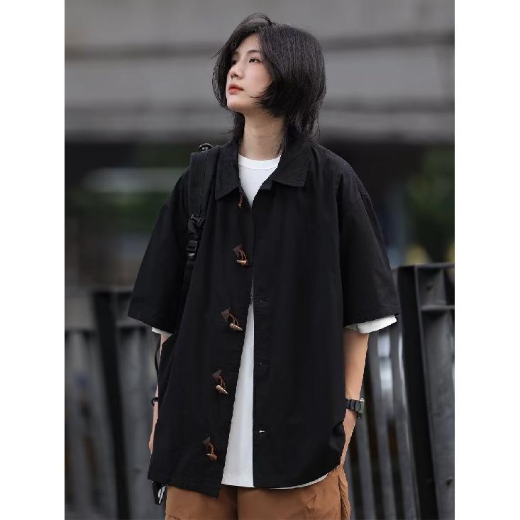 2024 New Retro Shirt For Men'S Summer Clothing, Hong Kong Style, Student'S Loose, Small And Popular Design, Fun Men'S Wear Top, Outerwear