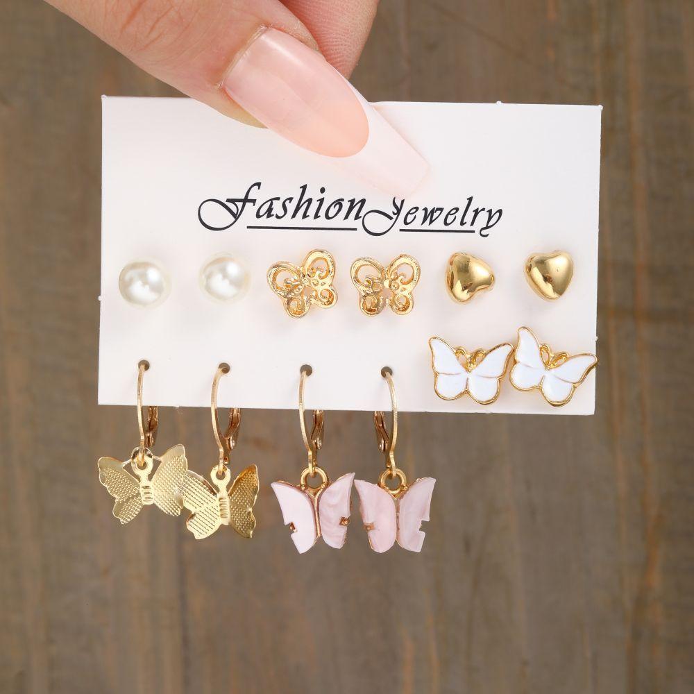 IF ME золотые серьги с искусственным жемчугом, комплект для женщин, модные серьги-гвоздики с цепочкой, висячие серьги-скрепки, гипоаллергенные аксессуары, ювелирные изделия 4