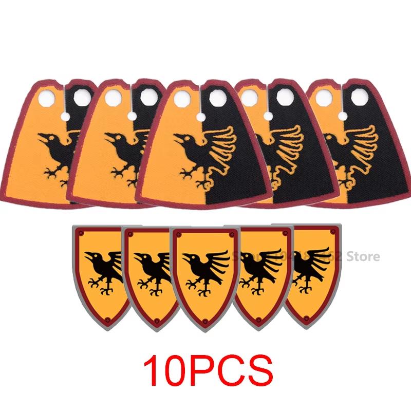 Medieval Roman Knight Legion Building Block Castle Green Dragon Forest Wolf War Horse Dragon Lion Shield Armor Cloak Brick Toys