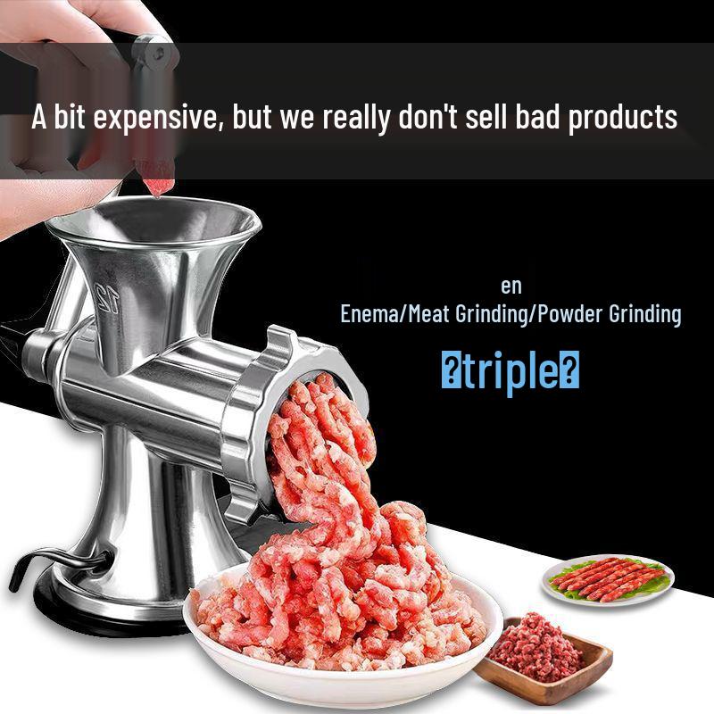 Manuelle Fleischmühle & Wurstfüller: Handkurbelmixer & Gemüsehacker.