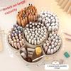 Rotating Pen Holder - Stylish Desk Organizer For Students & Office, Large Capacity Plastic Storage With Creative Design