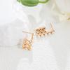 Stylish And Simple Double-Layer Pearl Stud Earrings Design Temperament Stainless Steel Earrings Women