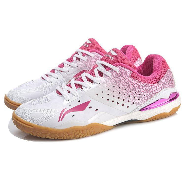 Li Ning Qilin 2.0 Fabric TPU Synthetic Leather Non-Slip Wear-Resistant Low-Top Training Shoes Women sneaker Pink White APPP002-1
