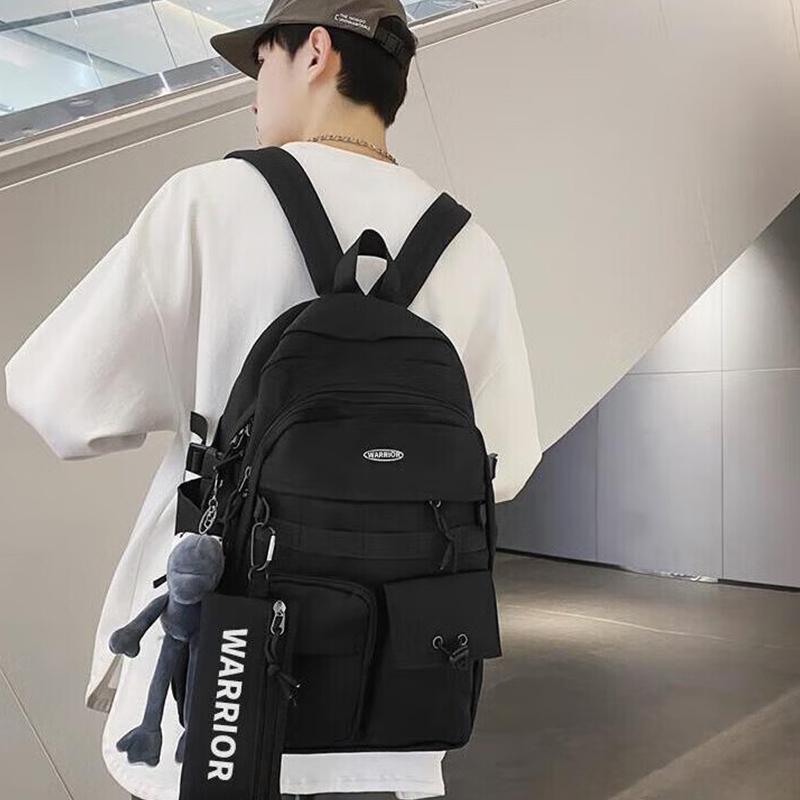 New Warrior Nylon Backpack Large Size Unisex White H22B08U50327