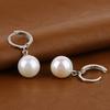 Women's Elegant Faux Pearl Dangle Eardrop Ear Hoop Earrings Jewelry Charm