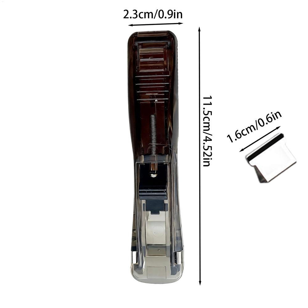 Portable Pusher Stapler With 50 Paper Clip Office Dispenser Reusable Binder Clip Stapler For Book Binding Machine Office Supplie