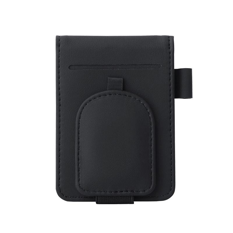 Car Sun Visor Organizer For Car Universal Eyeglasses Holder Card Storage Bag Pockets Clip Leather Interior Auto Accessories