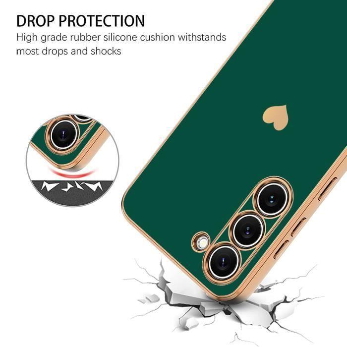 Lanyard Case - for Samsung Galaxy S20 FE - Shockproof - Adjustable Lanyard - Heart Pattern - Dark Green