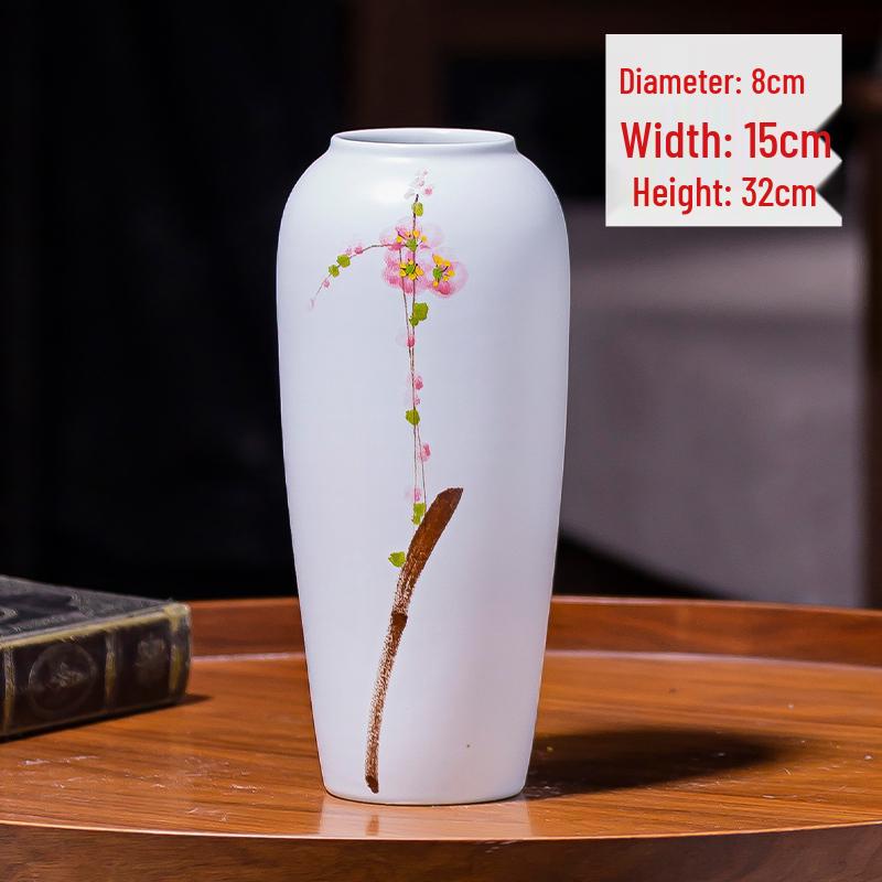 Modern Minimalist Ikebana Ceramic Vase for Living Room and Cabinet Decoration