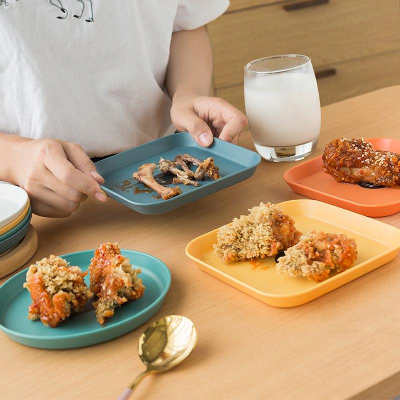 Creative Round Snack Tray Home Bone spitting Dish Fruit Tray High Appearance level Cake Plate Table Snacks Storage