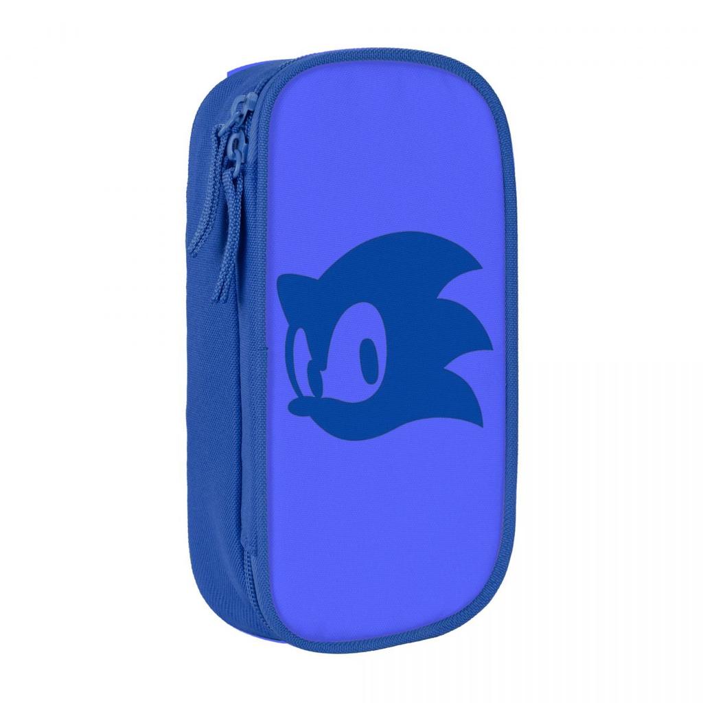 2025 New Soniced Face Pencil Cases Cartoon Game Pencilcases Pen for Student Large Storage Bag School Supplies Gifts Stationery