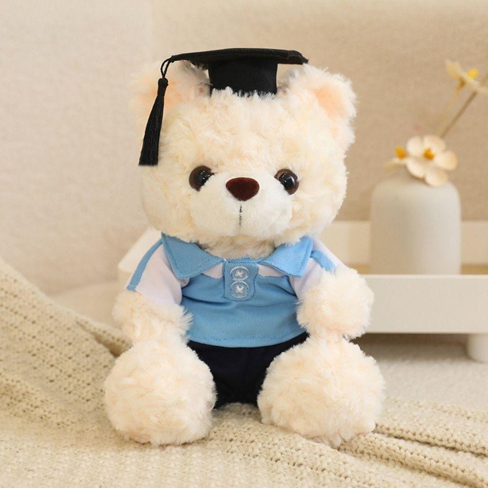 Stuffed Toy Doctor Cap Graduation Bear Doll Sitting Bear Plush Toys Birthday Graduate Gifts