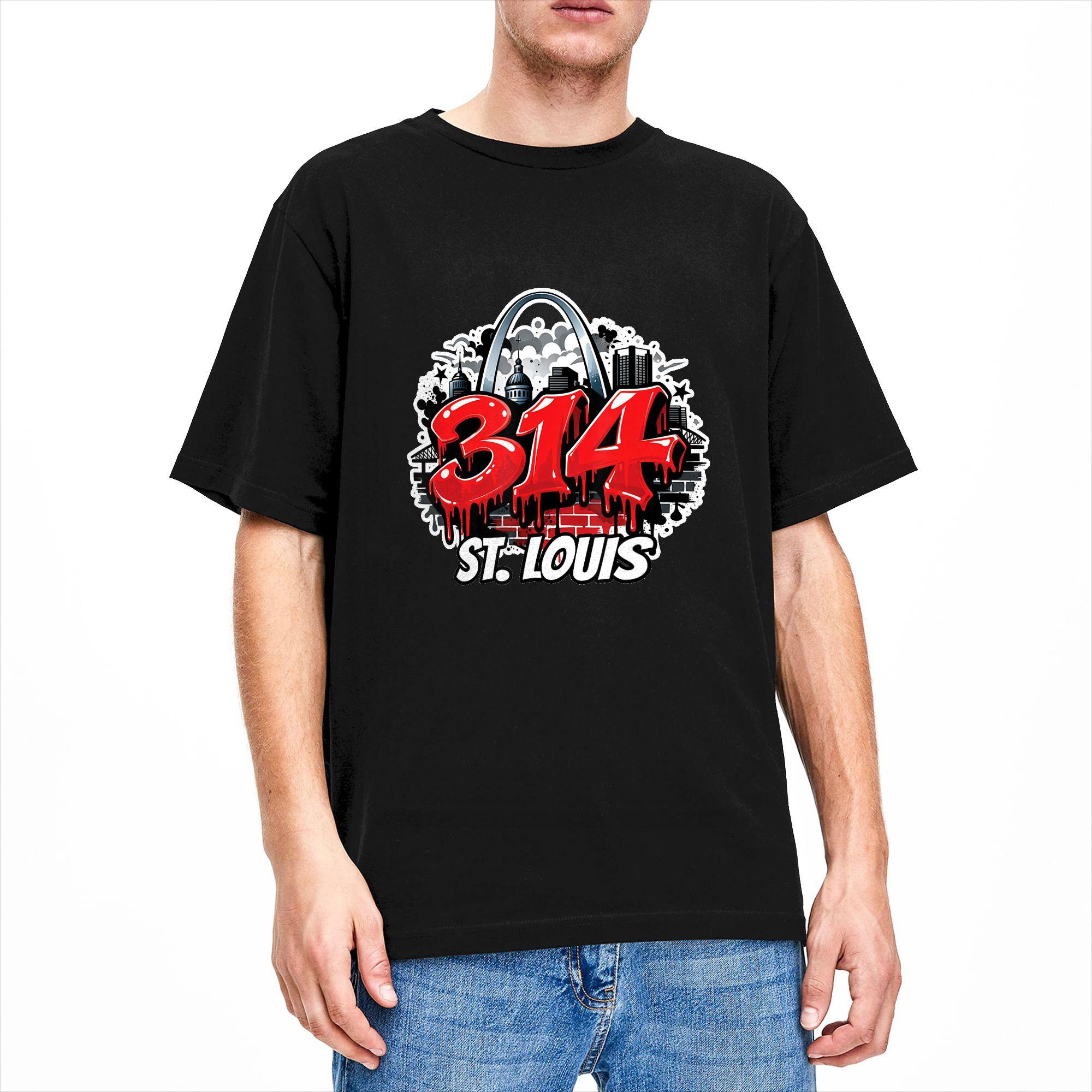 Casual TShirt Summer 314 St Louis Arch Skyline Hippie T Shirts Cotton Tee Shirt for Man Awesome Wholesale Short Sleeve Tees S разноцветный