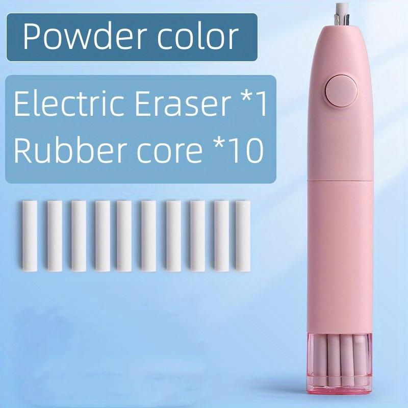 1 electric eraser,with 10 spare ink cartridges,suitable for student-specific highlighter sketch, automatic eraser,clean and seamless without battery