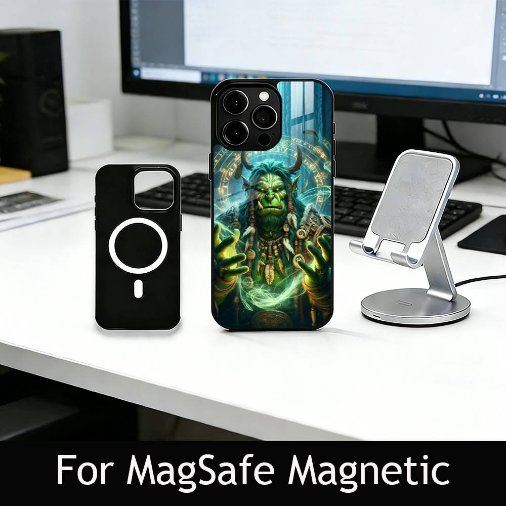 W-Warcraft G-Game Phone Case For iPhone17,16,15,14,13,12,11 Plus,Pro Magnetic For Magsafe Wireless Charging