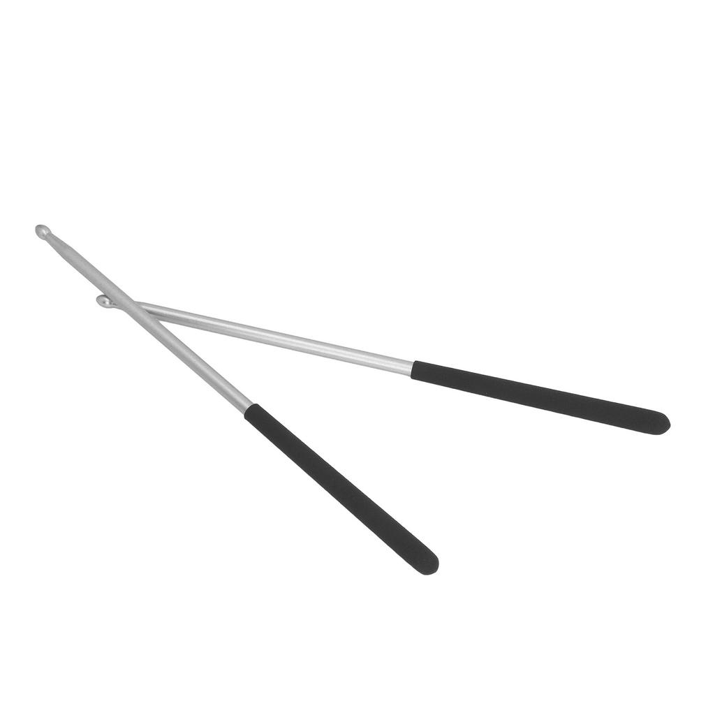 1 Pair Professional Drum Stick Solid Power Boosting Non Slip Handle Aluminium Alloy 5A Drum Stick Silver