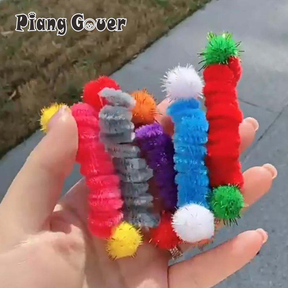 20pcs Plush Small Spring Cat Toy Candy Ball Throwing Ball Pet Toy