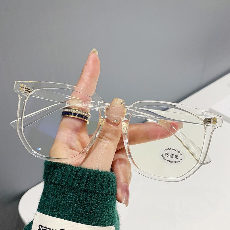 New ins wind anti-blue glasses women's TR fashion thin myopia glasses eye protection Internet celebrity manufacturers