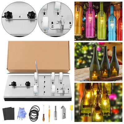 Glass Bottle Cutter Adjustable Glass Sculptures Cutter Machine DIY for Wine Beer Liquor Whiskey Champagne