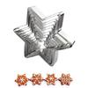 10 PCS Food-Grade Stainless Steel Star Theme Christmas Cookie Cutter Baking Gift