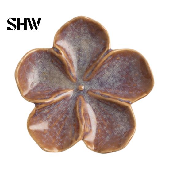 Retro Glaze Dipping Bowls Cherry Blossom Sauce Dish, Ceramic Sushi Soy Bowl, Small Unique Kiln Change Tableware Decorative Seasoning Appetizer Serving