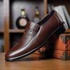 2024 Autumn Men's Soft Sole Casual Leather Shoes - Breathable Business Footwear for Middle-Aged and Elderly