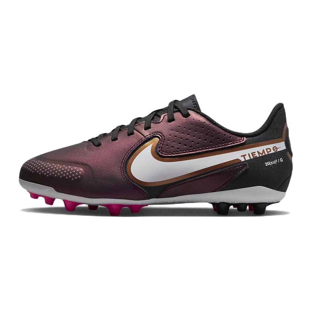 Nike Tiempo Legend 9 Academy Round Toe Comfortable Low Top Soccer Shoes Kids Soccer Shoes Purple White DR6065-510
