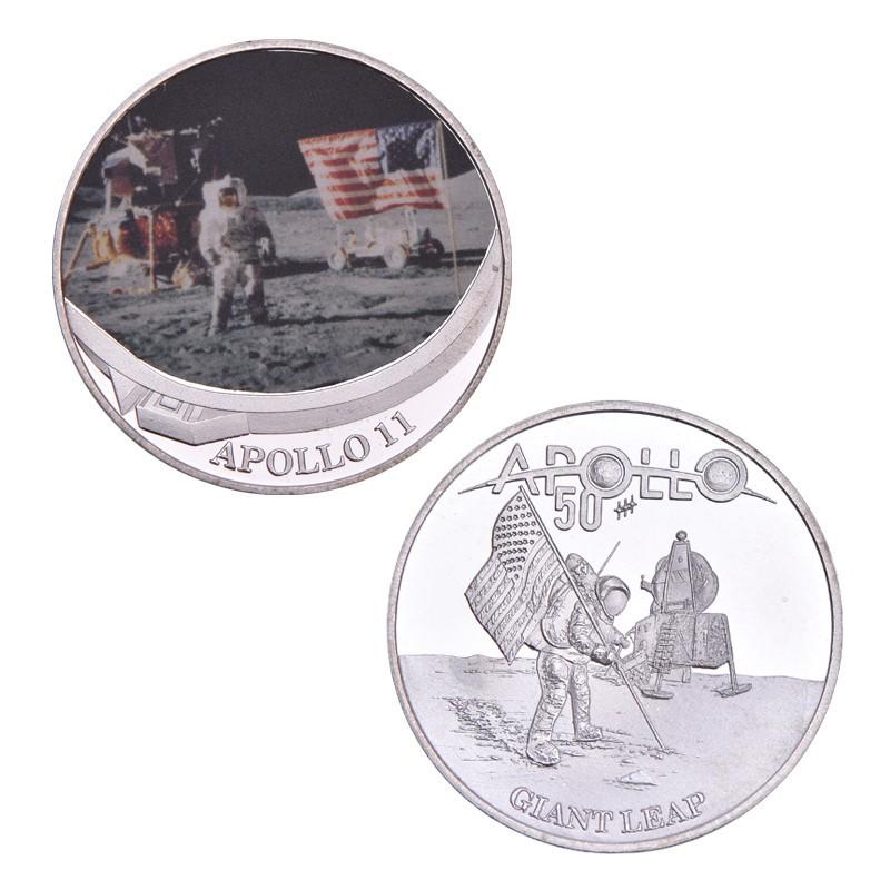 Commemorative Medal Lunar Astronaut Circular Badge Metal Crafts Commemorative Collection Coin