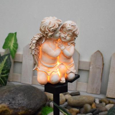 Solar-Powered Angel Couple LED Garden Lights - Waterproof Outdoor Decorative Lawn Lighting