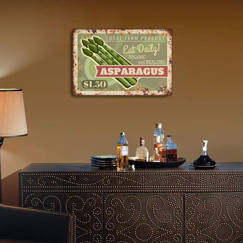 1er-Pack rustikales Retro-Dekor Metallpaneel, 20×30cm und 30×40cm, gealtertes Schild für Flur, Essbereich oder Arbeitszimmer