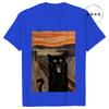 Scared Cat Print Clothes for Unisex Tshirt Funny Casual Short Sleeve Tees Summer Y2k Tops Fashion Female Aesthetic Clothing