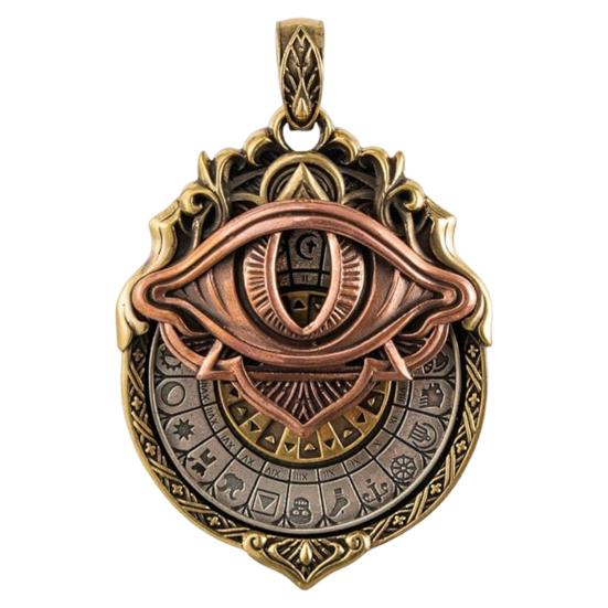 Collier Tarot Vision Pendentif Œil Voyant Collier Symbole Carte de Tarot
