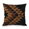 Home Decor Nordic Brown Geometric Ornament Pillow Cover Sofa Chair Printed Car Cushion Cover