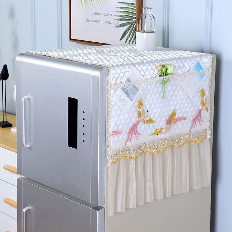 Refrigerator Towel Lace Refrigerator Towel Double Door Dust Cover Washing Machine Cover Universal
