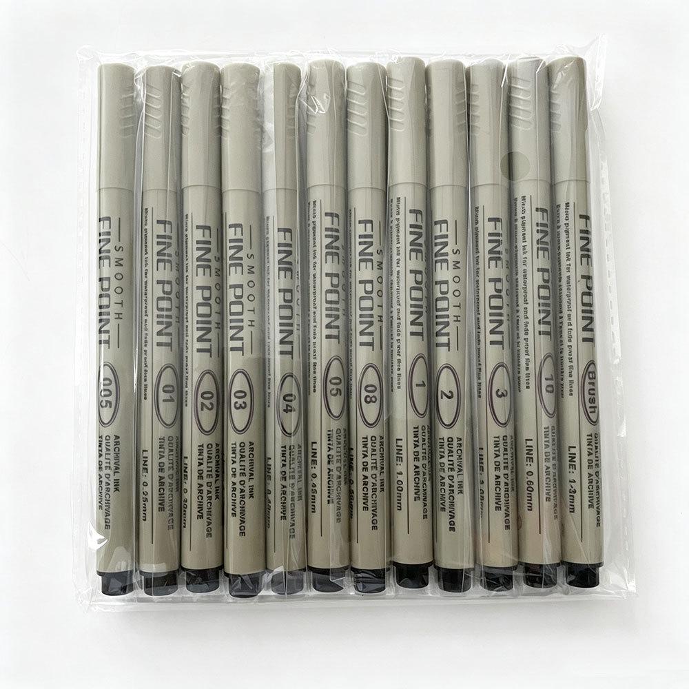 Waterproof Quick-Dry Black Fine-Liner Pen for Manga Art and Outlining