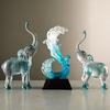 Light Luxury Transparent Wealth-winning Elephant Ornaments TV Cabinet Wine Cabinet Entrance Living Room Decorations Booming Gift