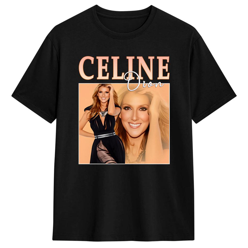 Celines Dion Tshirt Summer Novelty Tshirts Unisex Cotton Oneck 4xl 5xl 6xl Top Tees Shortsleeved Y2k Casual Tops