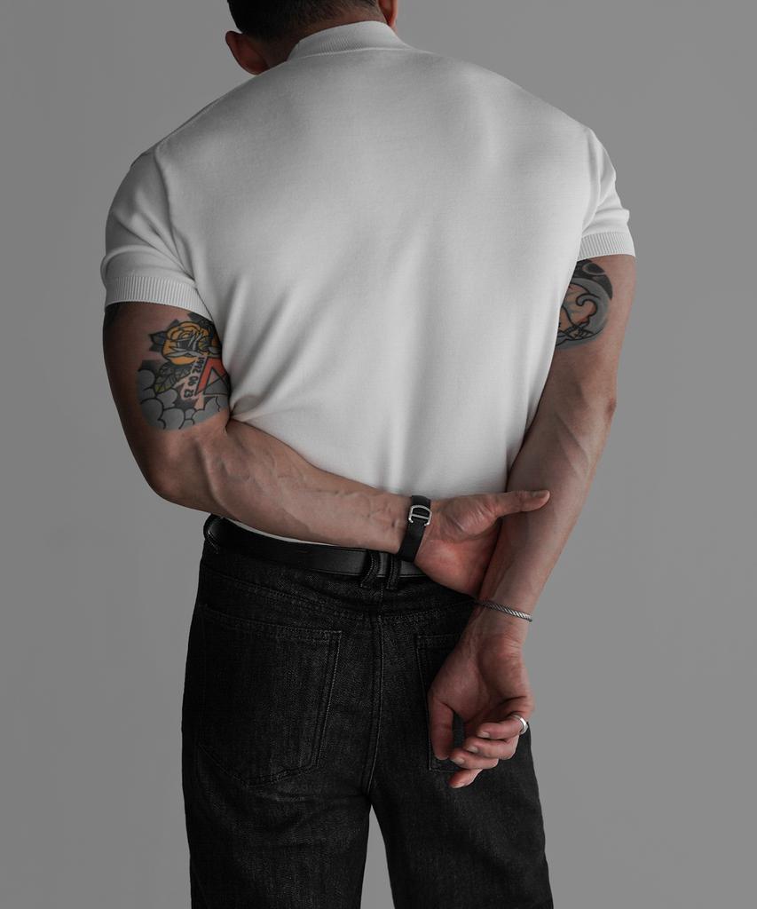 Baulopeulodeogteu Soft Mock Turtleneck Short Sleeve Knit [Ivory]