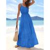 Europe, America 2026 Summer New Simple High Waist and Thin Casual Beach Vacation Suspender Dress